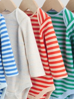 Multicolore - Lot de 5 bodys à manches longues pour bébé