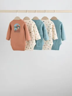 Multicolore - Lot de 5 bodys bébé