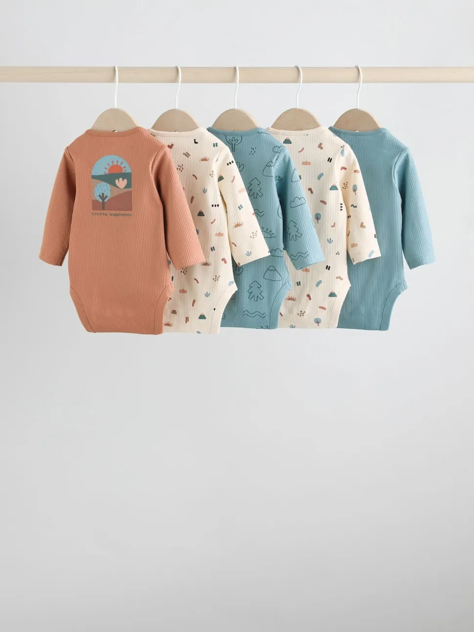 Multicolore - Lot de 5 bodys bébé