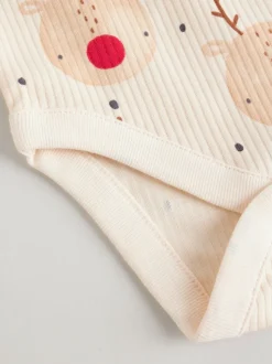 Multicolore - Lot de 3 bodys de Noël bébé