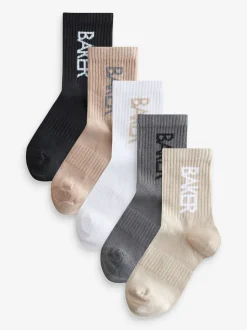 Multicolore - Lot de 5 chaussettes Baker by Ted Baker garçon