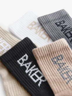 Multicolore - Lot de 5 chaussettes Baker by Ted Baker garçon