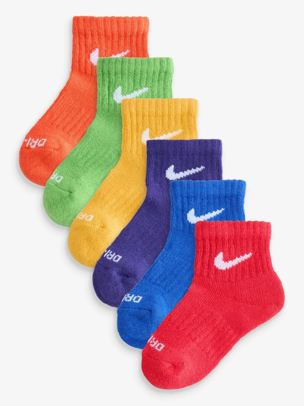 Multicolore - Lot de 6 paires de chaussettes Nike Little Performance pour enfant