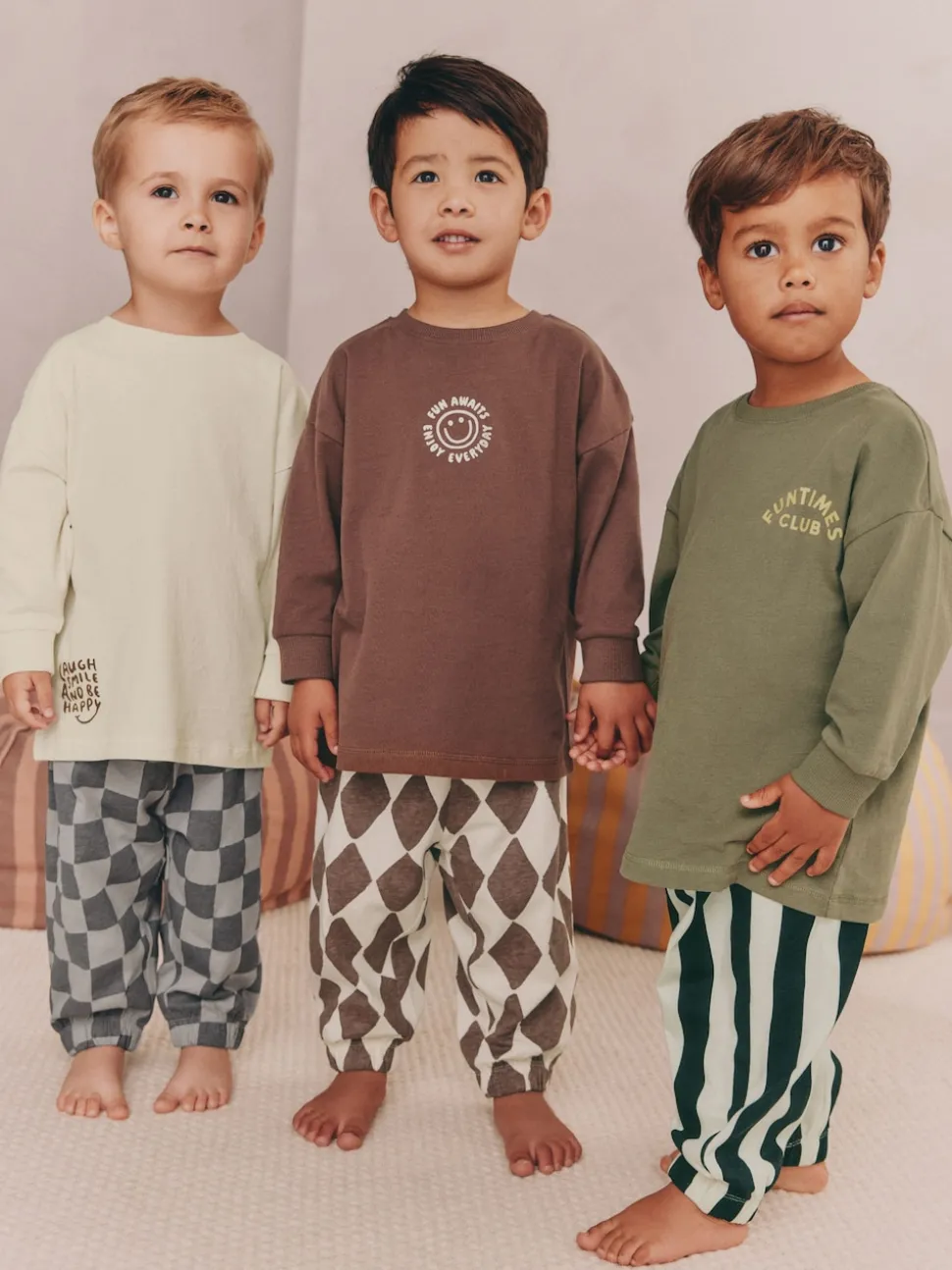 Multicolore - Lot de 3 pyjamas oversize (9mois-10ans)