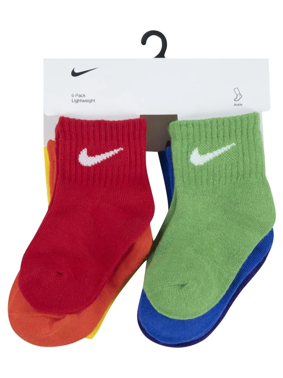 Multicolore - Lot de chaussettes de cheville Nike Swoosh pour bébé 6