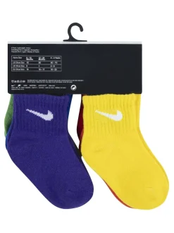 Multicolore - Lot de chaussettes de cheville Nike Swoosh pour bébé 6