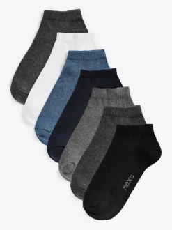 Multicolore - Paquet de 7 chaussettes d'entraînement en coton riche