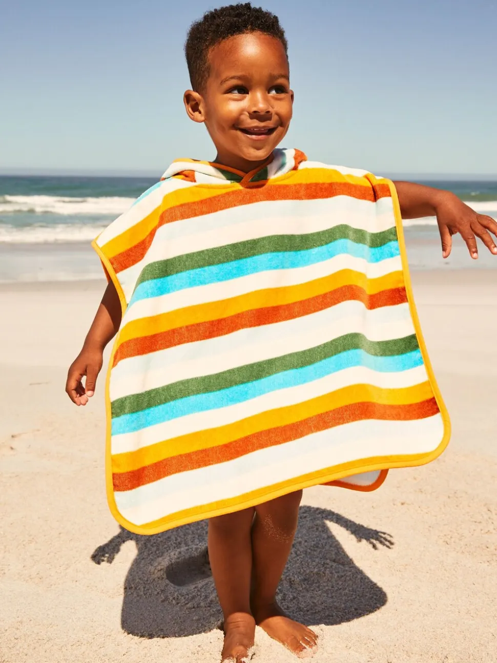 Multicolore - Poncho 100% coton éponge (9mois-6ans)