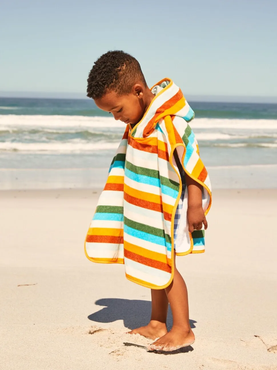 Multicolore - Poncho 100% coton éponge (9mois-6ans)