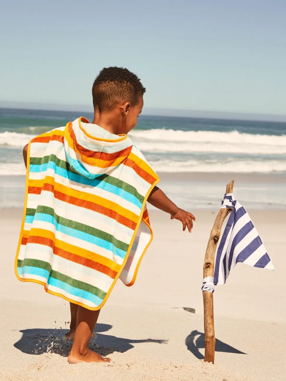 Multicolore - Poncho 100% coton éponge (9mois-6ans)