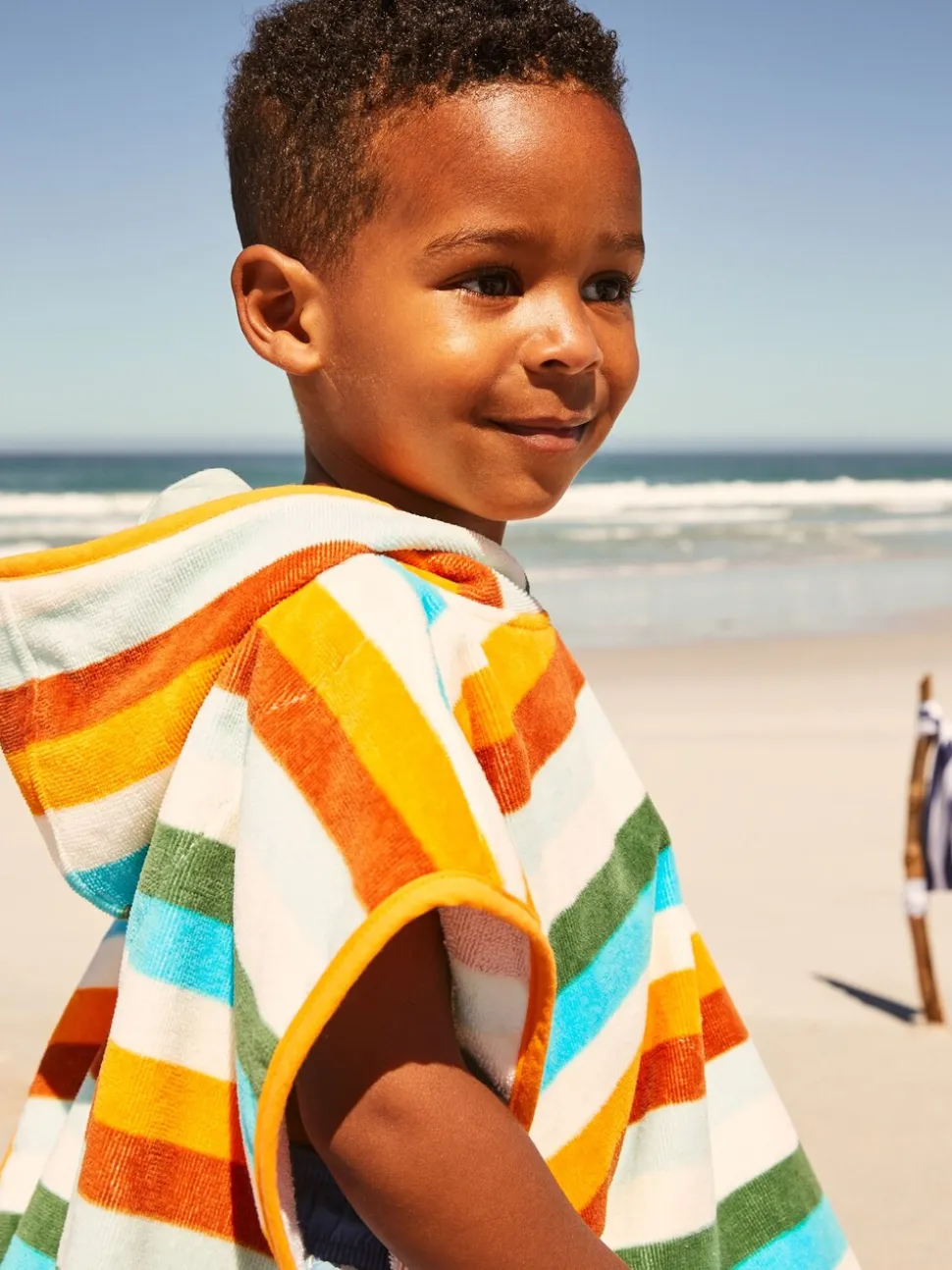 Multicolore - Poncho 100% coton éponge (9mois-6ans)