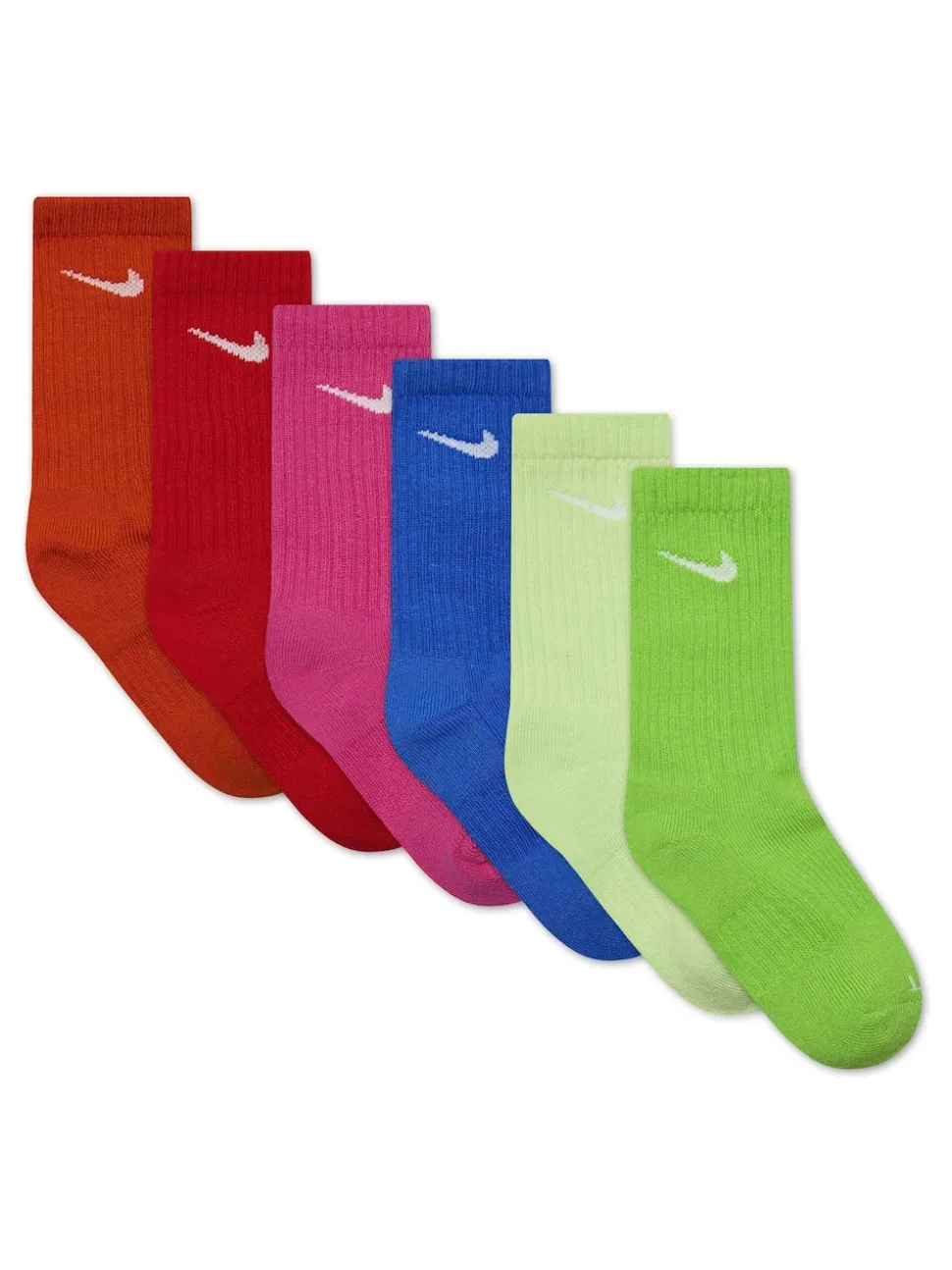 Multicolore fluo - Lot de 6 chaussettes Nike Performance Col rond