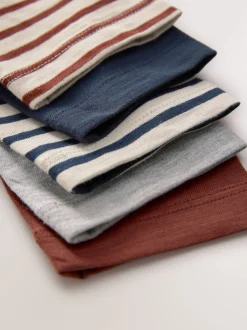 Multicolore motif transport - Lot de 5 T-shirts à manches longues (3mois -7ans)