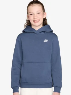 Mystic Navy - Sweat à capuche Nike Club en polaire à enfiler