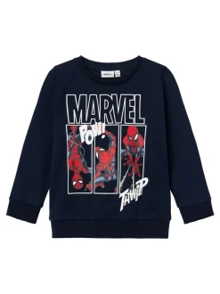 Name It Bleu Spiderman Manches longues Sweat-shirt