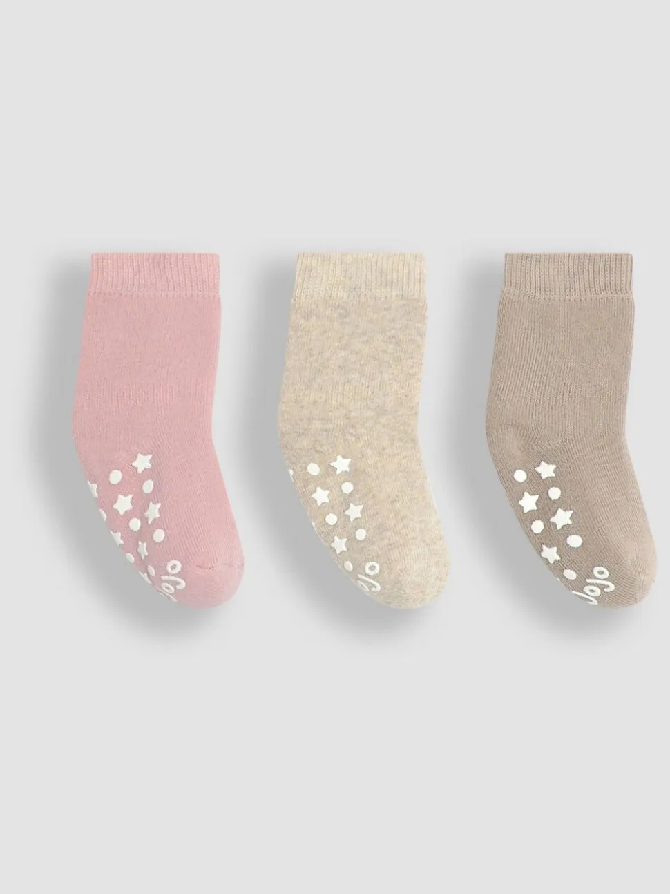 Naturel Rose - Jojo Maman Bébé Paquet de 3chaussettes très épaisses