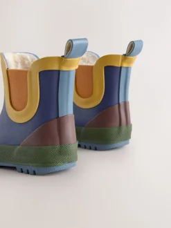Navy Colourblock (en) - Bottines en caoutchouc avec doublure chaude