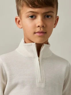 Neige - Pull Reiss Blackhall à quart de zip en laine mérinos