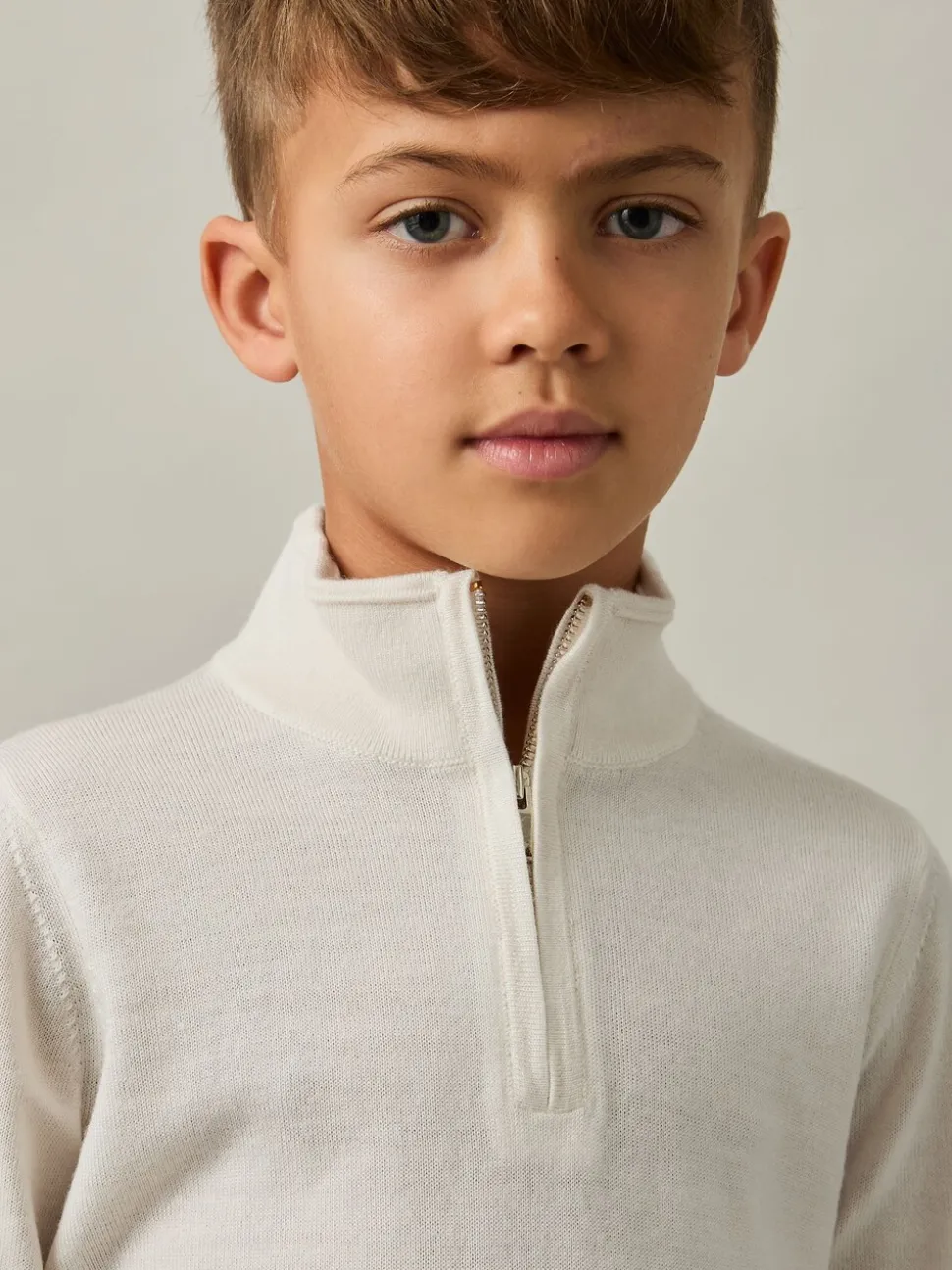 Neige - Pull Reiss Blackhall à quart de zip en laine mérinos