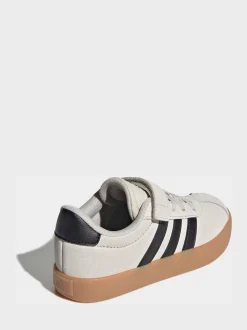 neutre - adidas Vl Cour 3.0 Baskets enfant à crochets et boucles