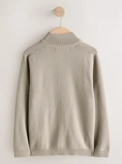 neutre - Cardigan zippé en tricot (3-16ans)