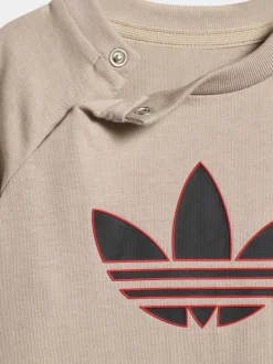 neutre - Ensemble Adidas Original avec haut à logo trèfle et Shorts pour Bébé