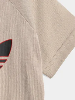 neutre - Ensemble Adidas Original avec haut à logo trèfle et Shorts pour Bébé