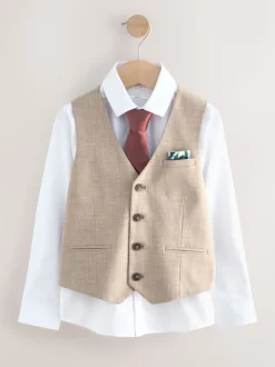 neutre - Ensemble gilet et cravate (12mois-16ans)