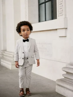 neutre - Ensemble pantalon blazer et nœud papillon (3mois à9ans)