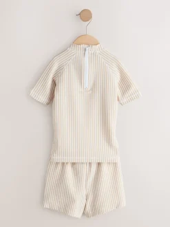 neutre - Ensemble rash texturé et Shorts de bain (3mois-7ans)