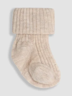 neutre - Lot de 3 paires de chaussettes côtelées JoJo Maman Bébé bébé