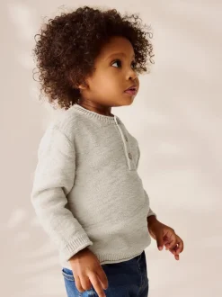 neutre - Pull tricoté Henleys (3mths-7yrs)