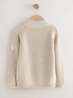 neutre - Pull utilitaire en maille à col zippé (3-16ans)