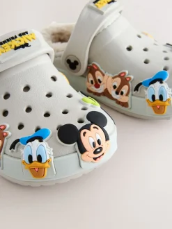 neutre - Sabots chaussons doublés chauds Mickey