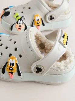 neutre - Sabots chaussons doublés chauds Mickey