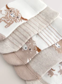 Neutre Hamish - Lot de 5 chaussettes pour bébé (0mois-2ans)