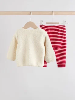 Neutre motif renne - Ensemble haut et legging bébé en polaire (0mois-2ans)