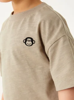 Neutre surdimensionné - Ensemble Manches courtes  100% coton - T-shirt et Leggings (3mths-7yrs)