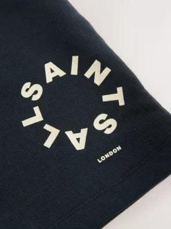 Neutre/Noir - Ensemble t-shirt et short en molleton smALLSAINTS Tierra