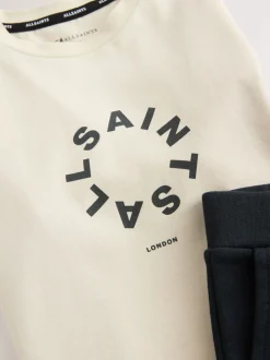 Neutre/Noir - Ensemble t-shirt et short en molleton smALLSAINTS Tierra