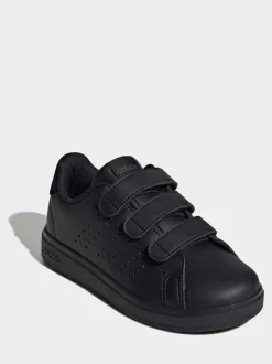 Noir - adidas Advantage Base 2.0 Baskets enfant à crochets et boucles