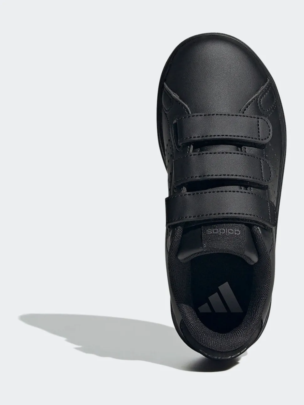 Noir - adidas Advantage Base 2.0 Baskets enfant à crochets et boucles