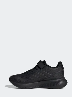 Noir - adidas Baskets de course Runfalcon 5 à lacets élastiques pour enfant