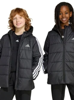 Noir - adidas Essentials Veste matelassée à 3rayures pour enfant