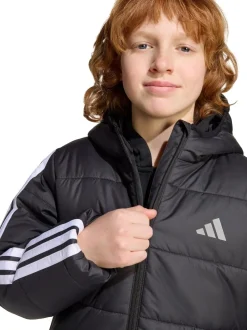 Noir - adidas Essentials Veste matelassée à 3rayures pour enfant