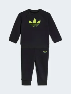Noir - adidas Originals Ensemble bébé Sweat-shirt Trèfle et Joggings