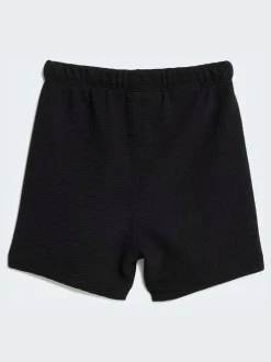 Noir - adidas Originals ensemble t-shirt et short gaufré