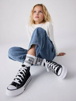 Noir - Baskets junior Converse Eva Lift