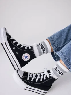 Noir - Baskets junior Converse Eva Lift