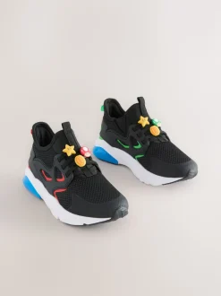 Noir - Baskets Mario à lacets élastiques